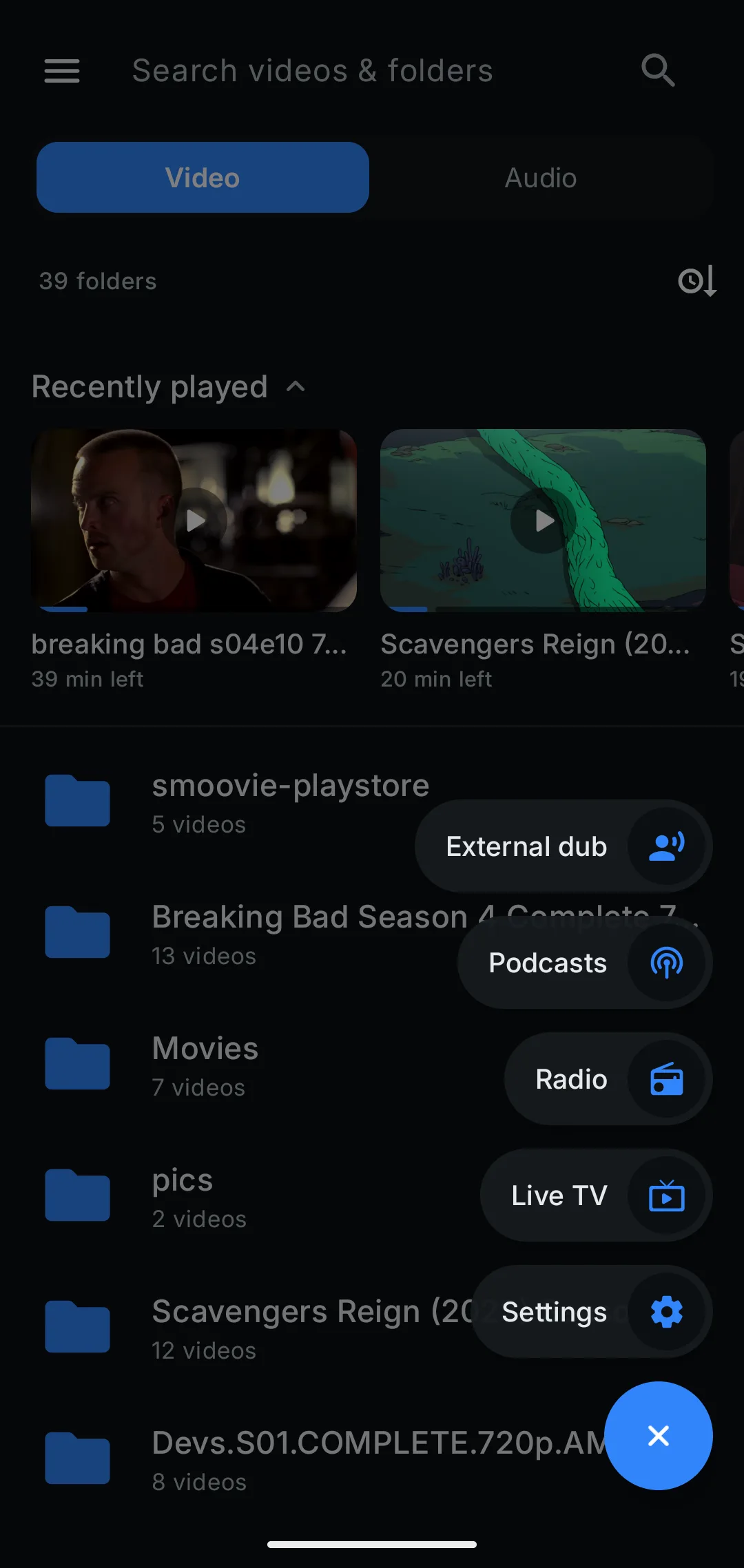 Smoovie app screen